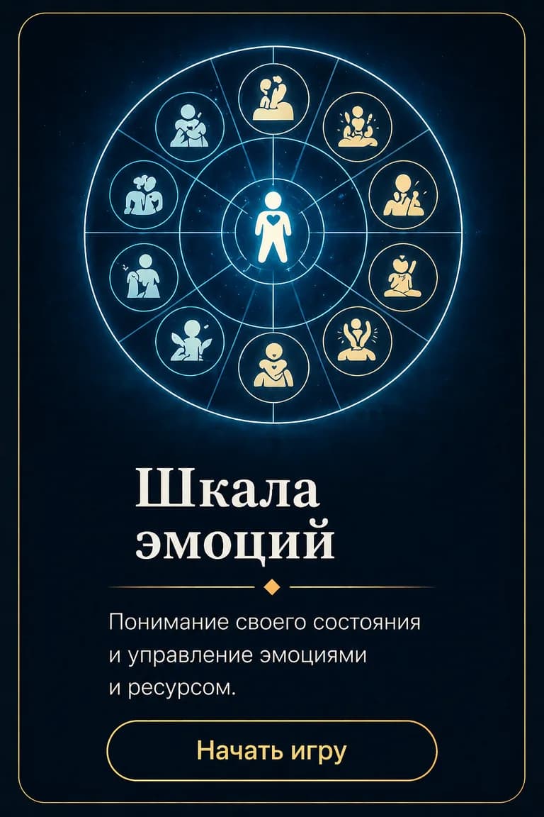 Карточка психодраматической игры Шкала эмоций