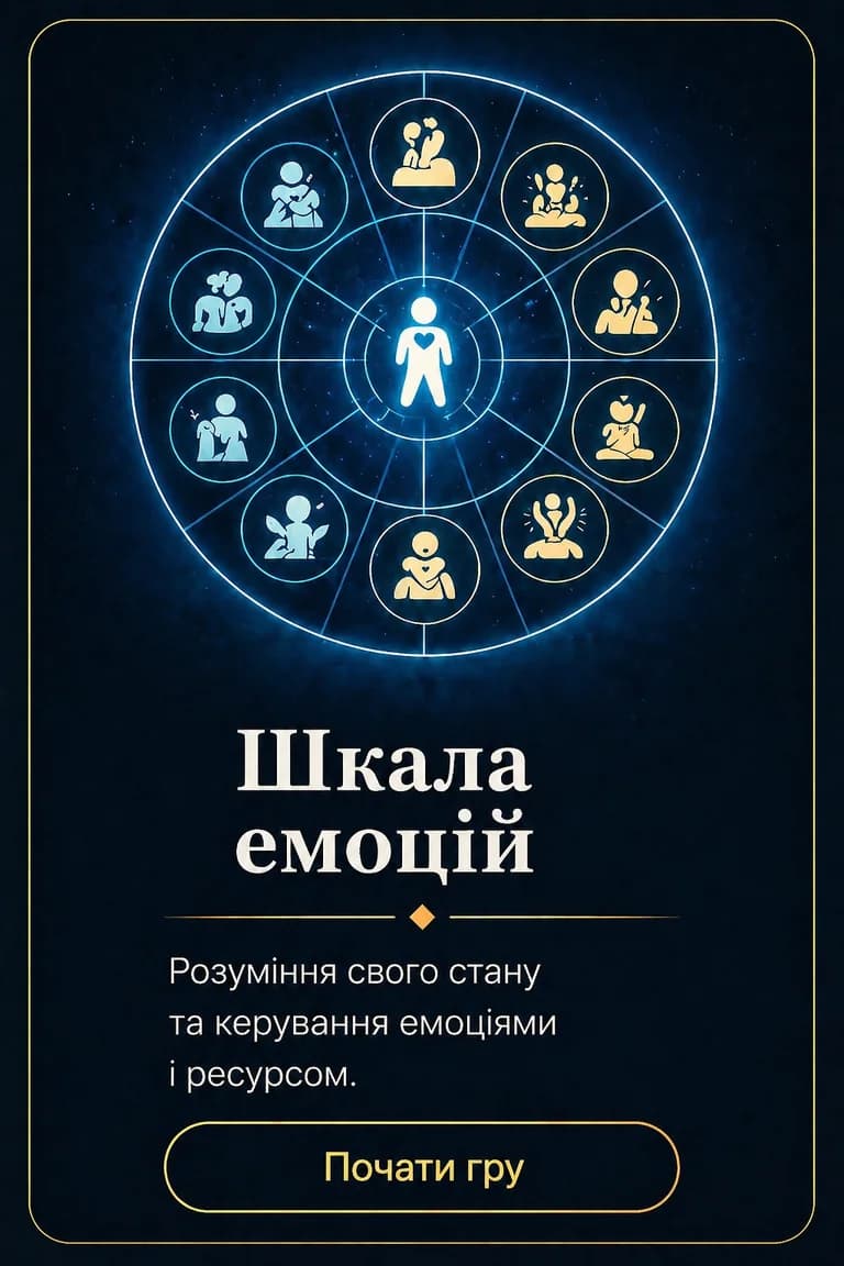 Картка психодраматичної гри Шкала емоцій
