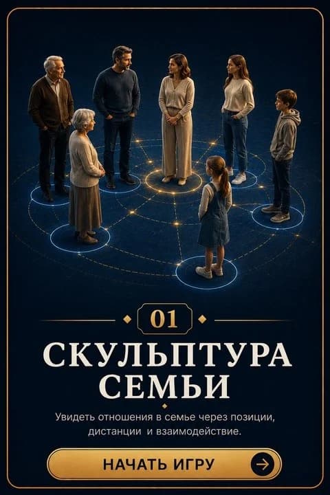 Карточка психодраматической игры Скульптура семьи