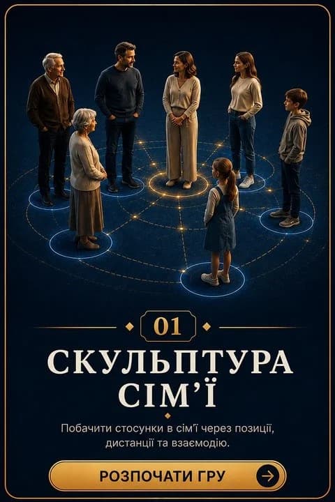 Картка психодраматичної гри Скульптура сім'ї