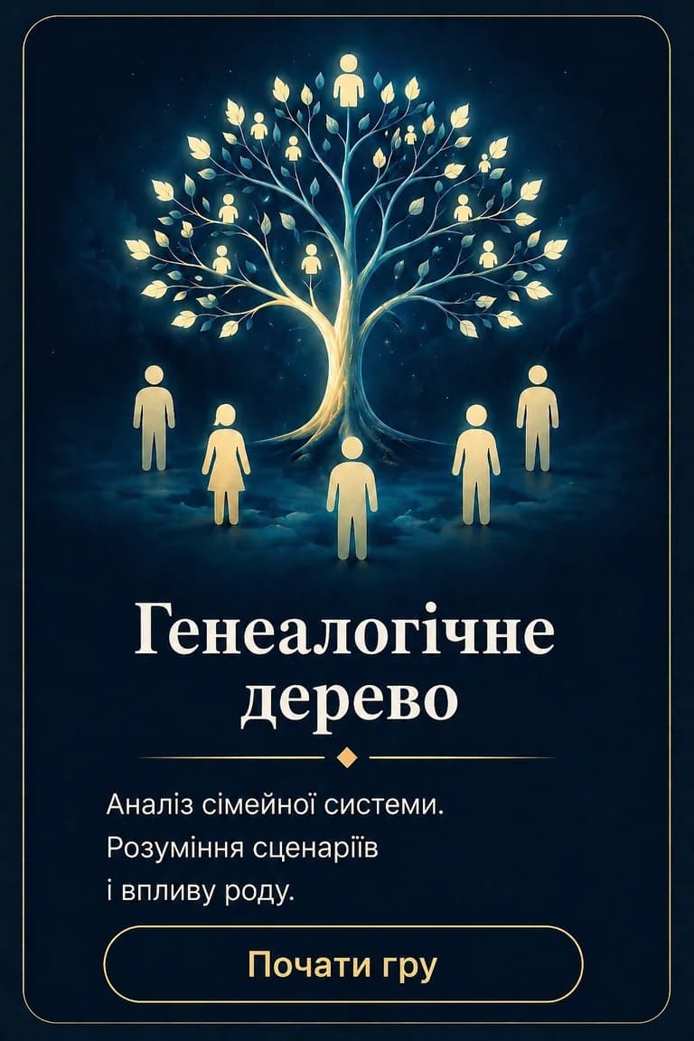 Картка психодраматичної гри Генеалогічне дерево