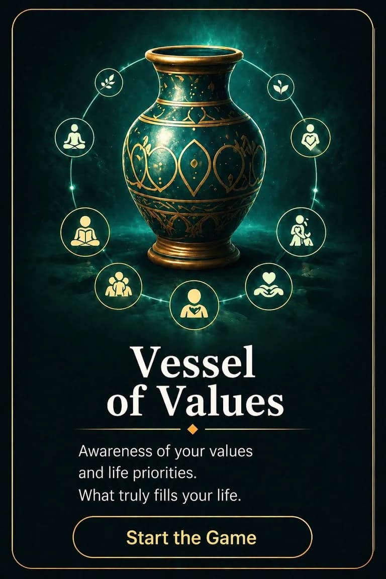 Values Vessel psychodrama game card