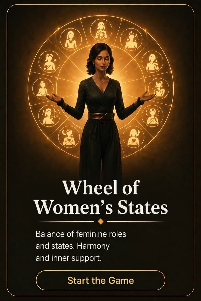 Wheel of Women's States psychodrama game card