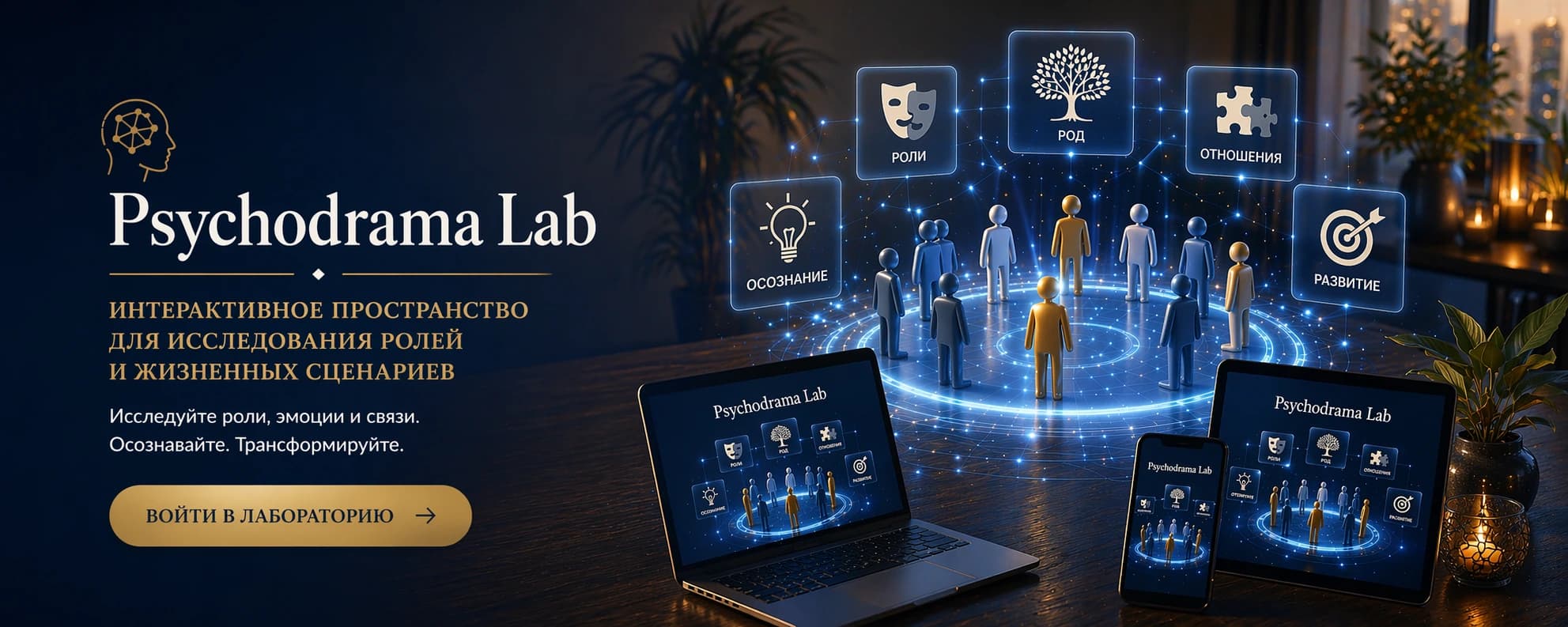 Psychodrama Lab интерактивное пространство для исследования ролей и жизненных сценариев